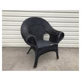 Repainted Wicker Arm Chair