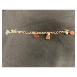 12K Bracelet w/ Alabaster Charms