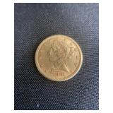 1881 $5 Gold Piece