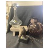 Amber Hanging Light, Stoppered Bottle, Horse