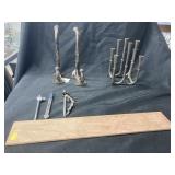 Small Metal Candle Holder, Tools, Etc.