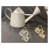 (2) Vtg. Wall Mount Note Holders, Cont. Galvanized