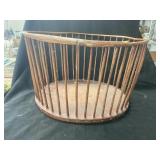 Vintage Painted Wooden Basket