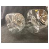 2 Glass Canister Storage Jars
