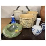 Contemporary Crocks, Vases, Art Glass Ashtray