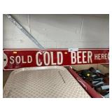 Contemporary "Cold Beer Sold Here" Sign