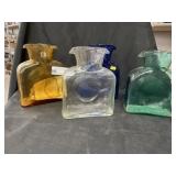 (4) Blenko Handmade Colorful Vases