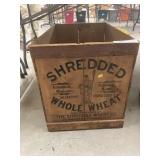 Vtg. Shredded Whole Wheat Wooden Crate