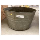 (2) Vtg. Galvanized Handled Wash Tubs