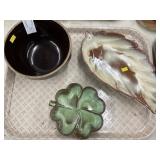 (2) Pcs. Pottery & Brown Glazed Bowl