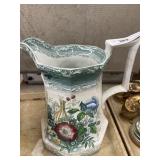 Ironstone Transferred Pitcher