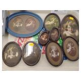 8 Vintage Oval Photos of Cherubs