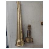 2 Early Brass Hose Nozzles
