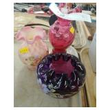 3 Fenton Art Glass Vases