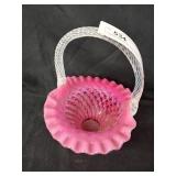 Fenton Hobnail Art Glass Basket