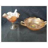 2 Art Glass Carnivalware