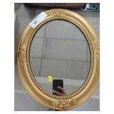 Gilt Frame Oval Mirror