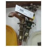 2 Early Brass Faucet Spoats