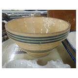 Yellowware Banded Mixing Bowl