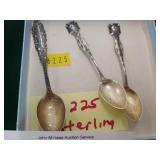 3 Sterling Silver Souvenir Spoons
