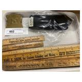 Advertising Clip, Rulers, and Manheim Neck Tie