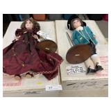 2 Margarette Anne Porcelain Dolls