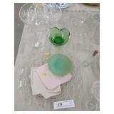 Patterned Glass Serving Dishes, Stemware
