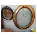 2 Early Glass Photo Frames