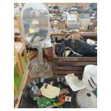 Vintage Plastic Mirror, Shipping Crate