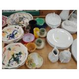 Contemporary Ironstone, Woven Basket, Etc