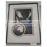 Signed Eagle Form Engraving