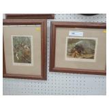 4 Selmar Hess Wildlife Lithographs