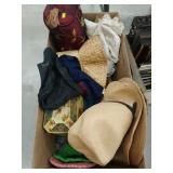 Vintage Hats, Textiles, Bureau Box, Etc.