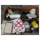 Textiles, Serving Dishes, Glassware, Etc.