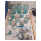 Assorted Canning Jars and Lids