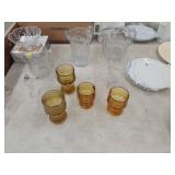 Decorative Chinaware, Water Pitchers and Goblets