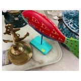 Contemporary Fish Decoy & Brass Bell