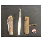 2 Pocket Knives and Political Pin