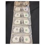 (6) $1 Bills