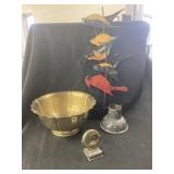 Brass Bowl, Agate Funnel, Crows On a Powerline