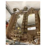 Pair of Decorative Brass Plated Sconces