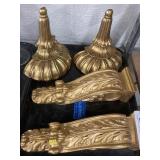 Contemporary Gilded Wall Sconces