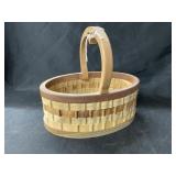 Handmade Oval Wooden Basket