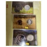 (3) Wild Turkey Coin Medallions