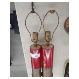 2 Unusual Shell Casing Form Table Lights