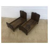 (2) Wooden Doll Beds