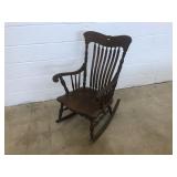 Vtg. Oak Spindle Back Rocker