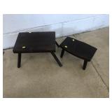 (2) Wooden Foot Stools