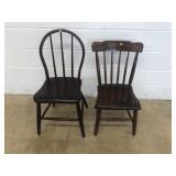 (2) Plank Seat Chairs