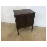 Mahogany 2-Door Record Cabinet